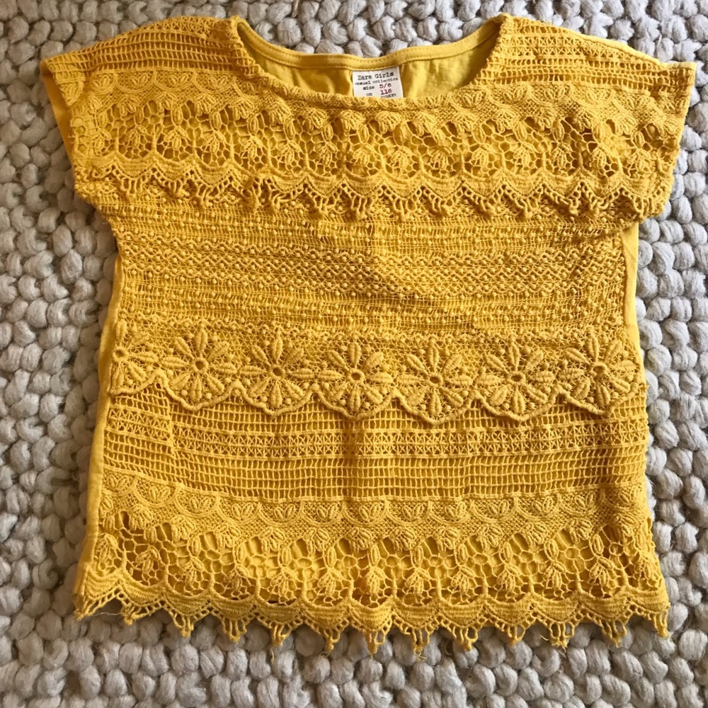 Zara girls lace shirt
